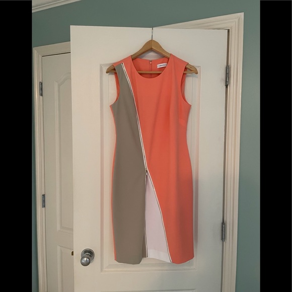 Calvin Klein Sleeveless Sheath Dress. Sz 8 - Picture 1 of 5
